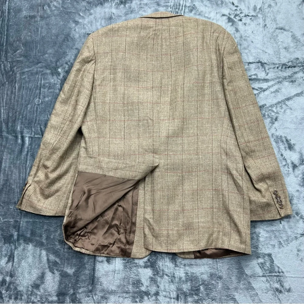 VTG Polo University Ralph‎ Lauren 41R Silk Blend Sport Coat Blazer Herringbone